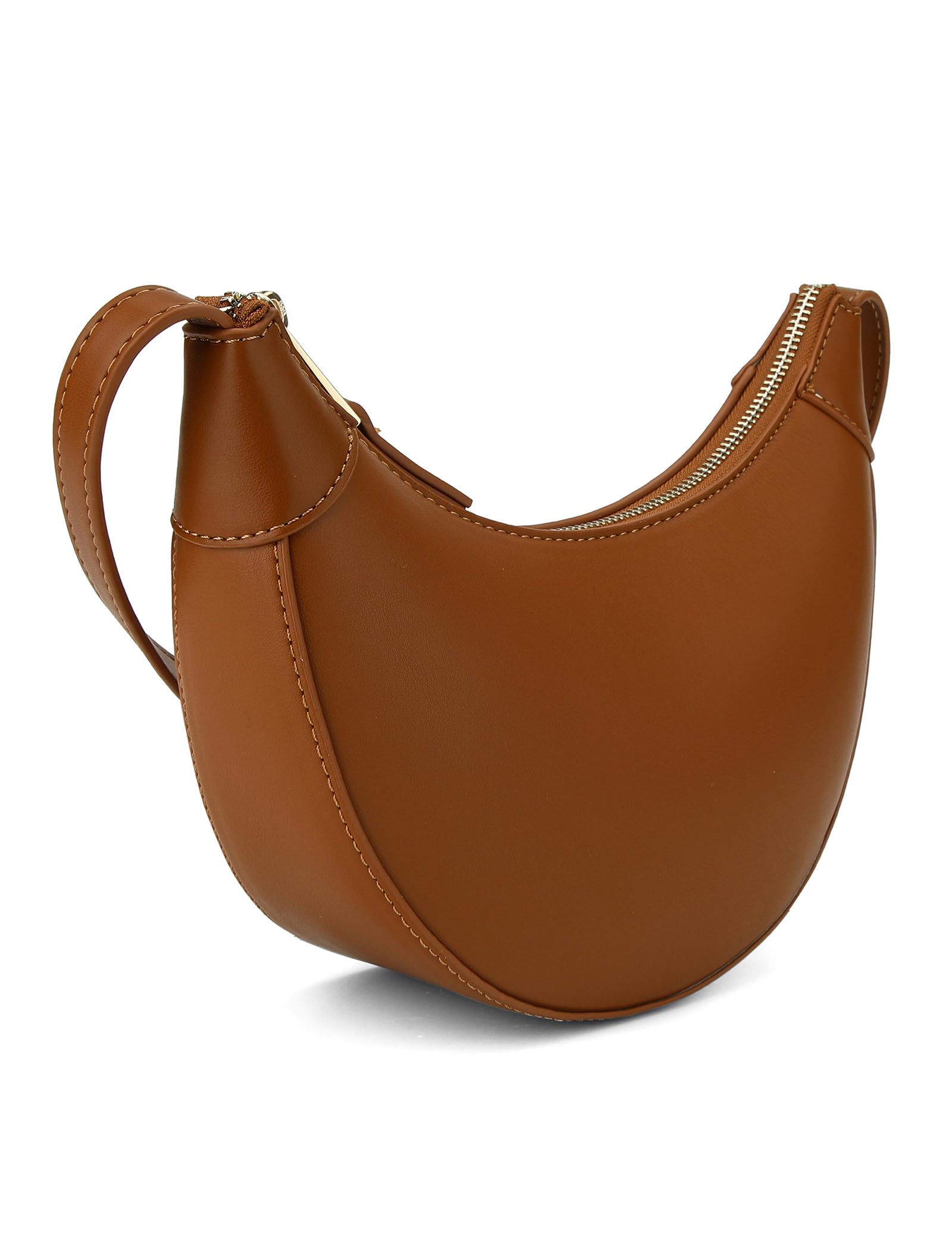 Small Cresent Crossbody Bag Women Vegan Leather Moon Shoulder Purse