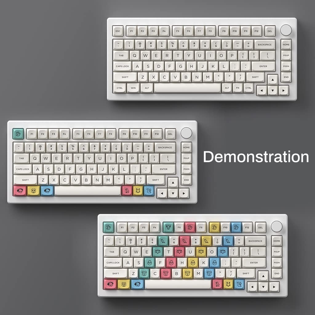AKKO MOD007V1 メカニカルキーボード　PBTキーキャップセット付き Amazon | Akko クリームキーキャップセット メカニカルキーボード用