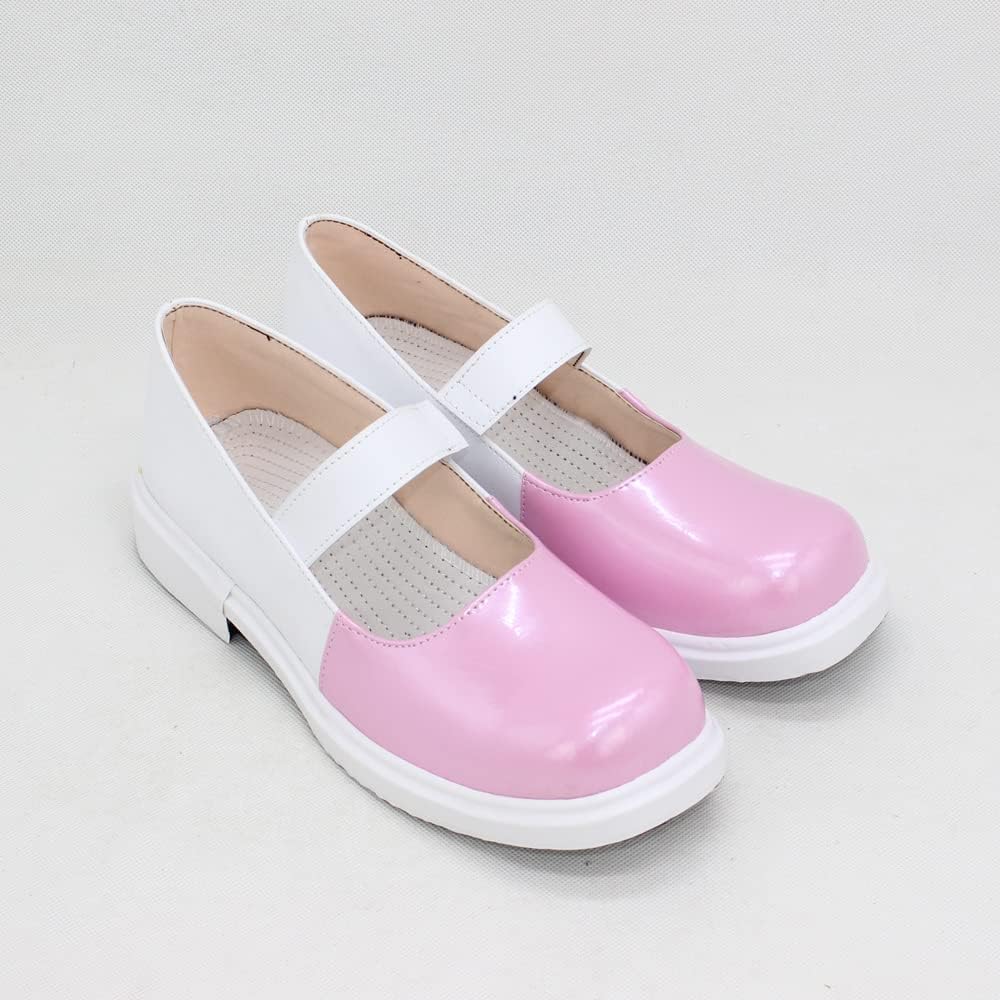 Yuancoser Game Monika's Cosplay Pink Tips Slip-on Strap Shoes X002