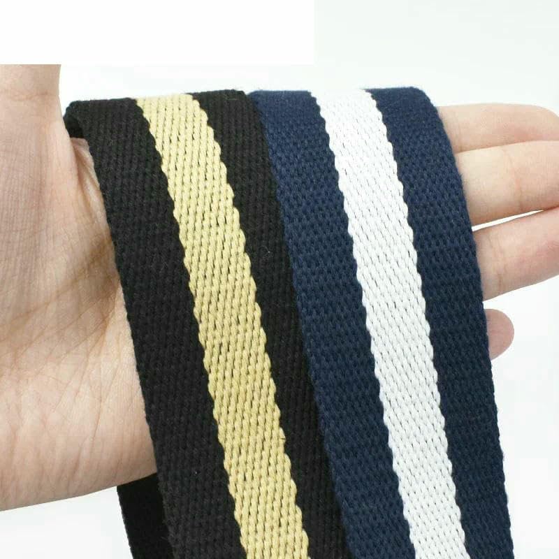 Cinta de poliéster y algodón de 38 mm y 2,5 mm de grosor, ideal para coser en casa, para bolsos, sombreros, etc., de 2, 5 y 10 metros (rojo y).
