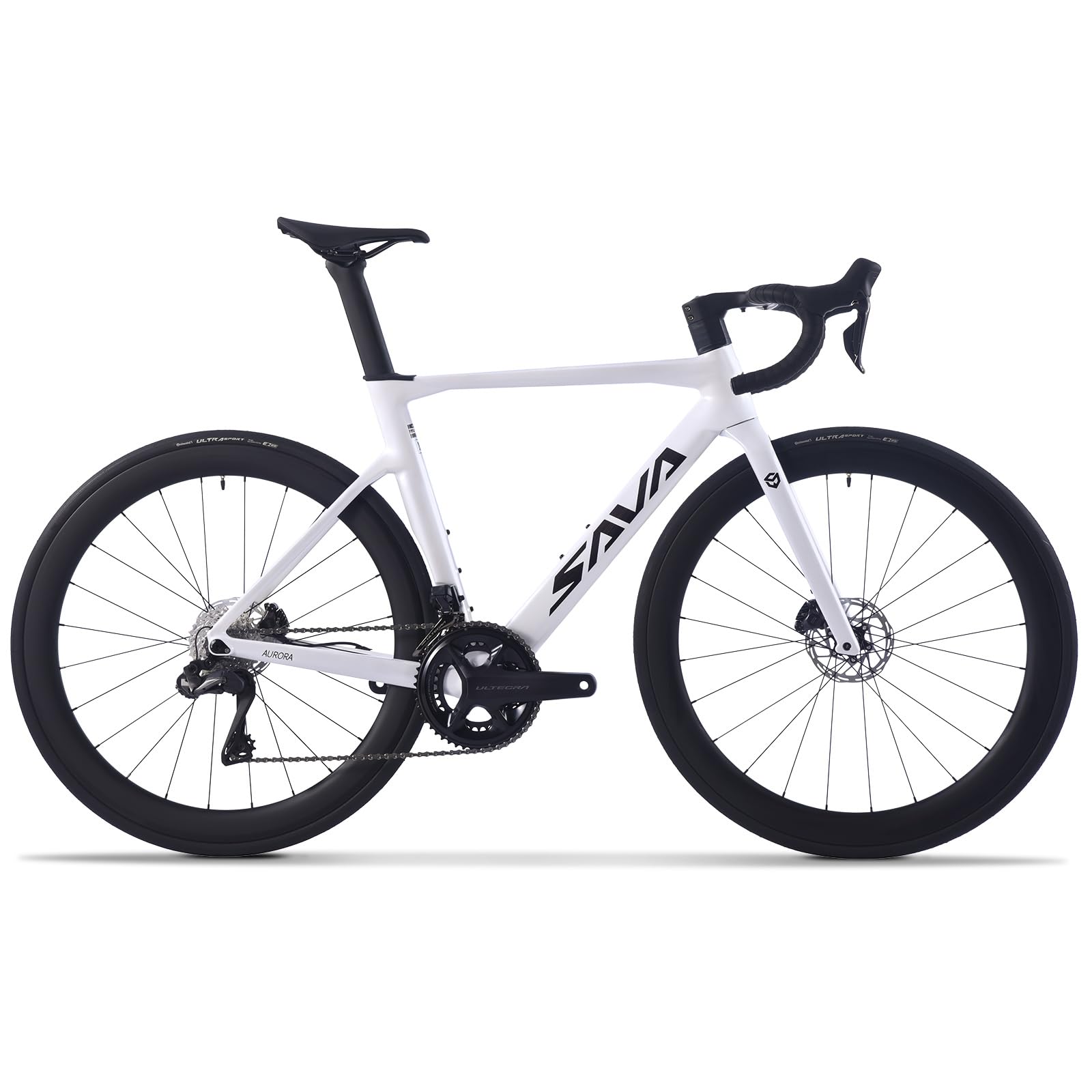SAVADECK Carbon Fiber Road Bike, 24 Speeds Shifting Road Bicycle with Shimano Ultegra Di2 8170 Groupset, Carbon Race Bike with Carbon Frame and Carbon Wheelset Disc Brake for Adult