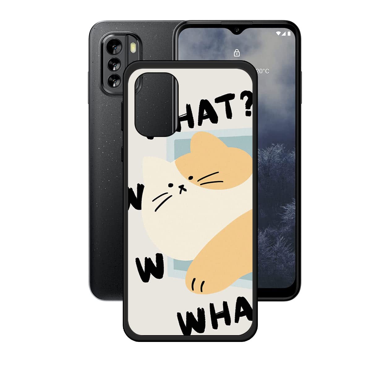 FZYM Case for Nokia G60 5G, Soft Slim Thin Black Protective Phone Cover Flexible TPU Protection Bumper Shell Case for Nokia G60 5G (6.58") - KE112