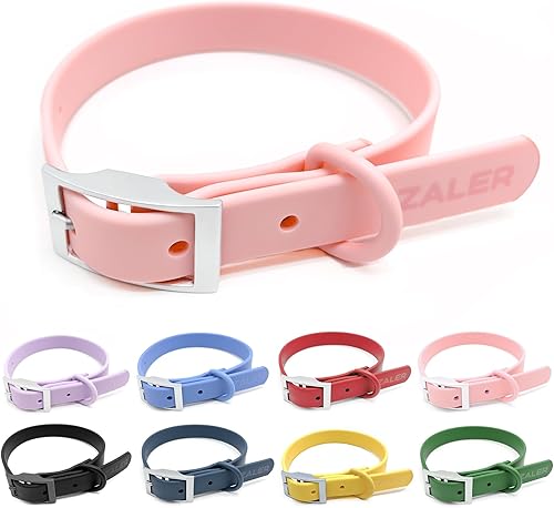 Miniatura 1 de ZALER Collar de perro impermeable, collares ajustables a prueba de olores fáciles de limpiar, collares suaves y cómodos para perros grandes,