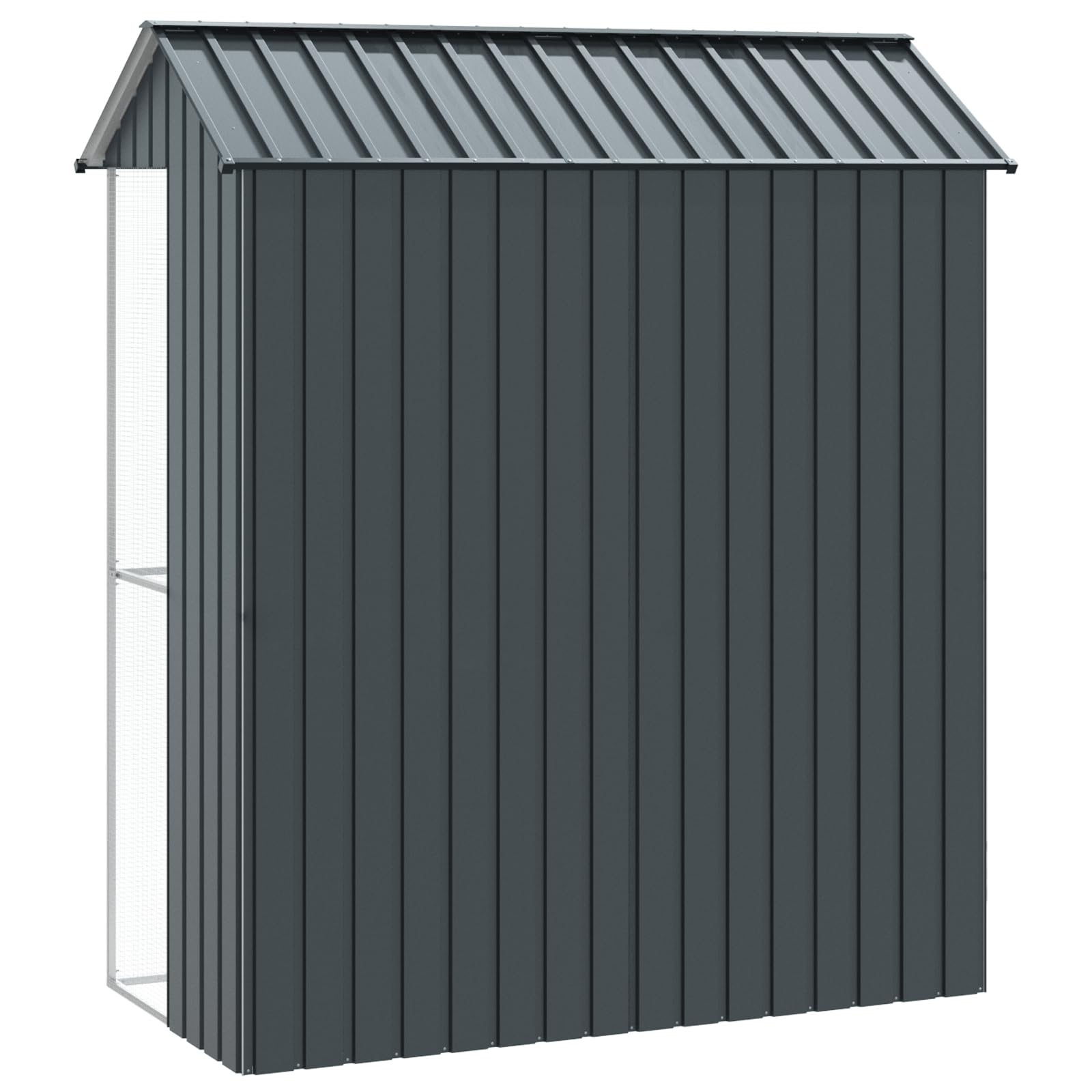 SKM Voliere Anthrazit 215x110x247 cm Stahl,Tier- & Haustierbedarf,Haustierbedarf,Vogelbedarf,Vogelkäfige & -ständer,Anthrazit,53.7KG,3325172