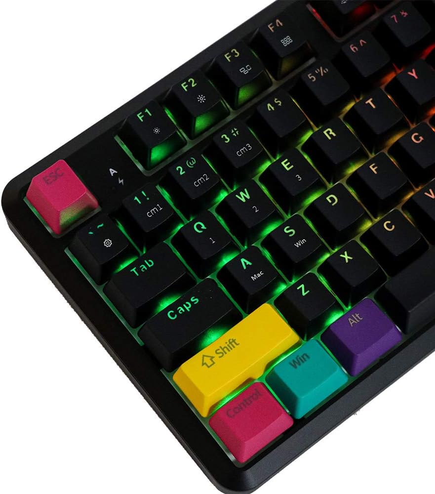 Get Special Price EPOMAKER K870T 87 Keys Bluetooth Wired/Wireless Mechanical Keyboard with RGB Backlit, Type C Cable, 2000mAh Battery, NKRO for Gamer (Red Switch, Black)