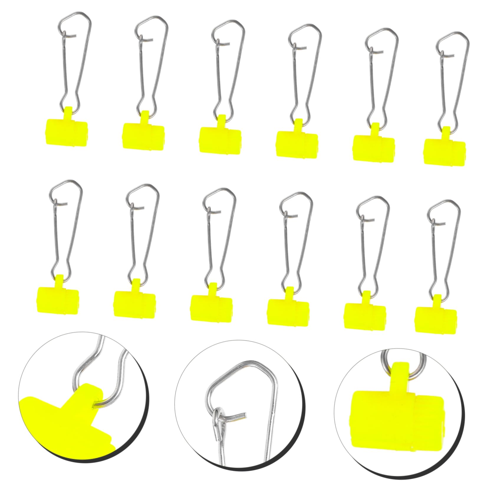 Abaodam Accessoires De Pêche Clips Mousquetons Appâts Mousqueton À Double Verrouillage Pince pour Filet De Pêche Équipement De Pêche Fermeture Éclair Matériel De Pêche en Mer