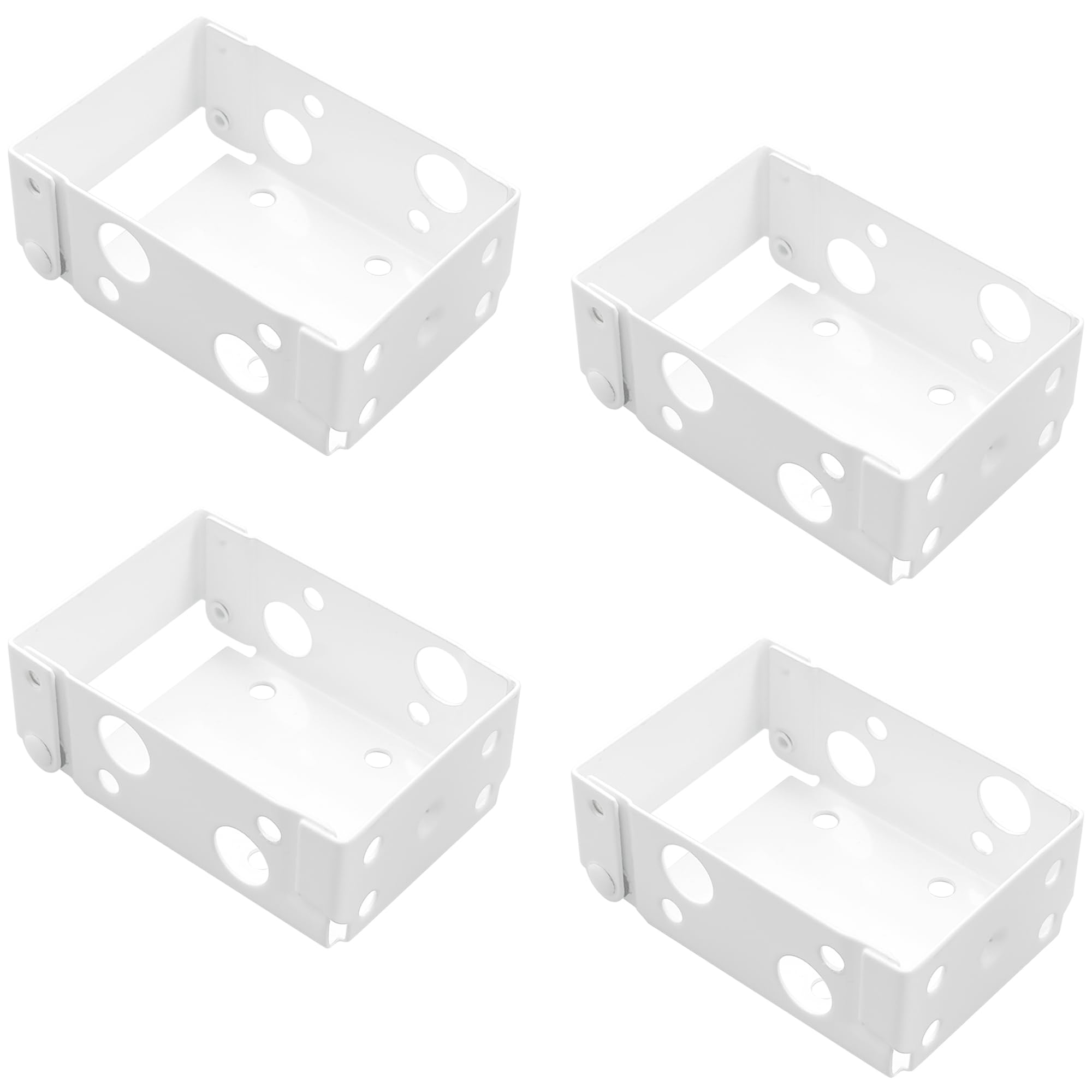 4 PCS Venetian Blind Fittings Brackets Box Mounting Brackets, White - Image 2