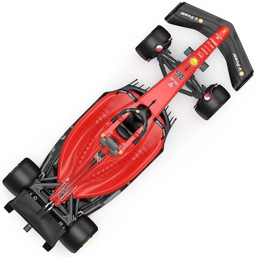 CMJ RC Cars Ferrari F1-75 Voiture Télécommandée (échelle 1:18) - Voiture Télécommandée 2022 Pilotes de Formule 1 - Charles Leclerc + Carlos Sainz Conduire pour survivre