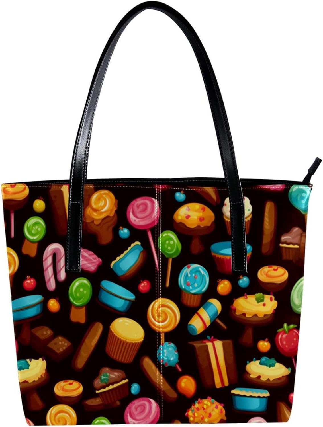 [YTYVAGT] 女性用財布、トートバッグ美学、レディーストートハンドバッグ,キャンディーチョコレートカップケーキ