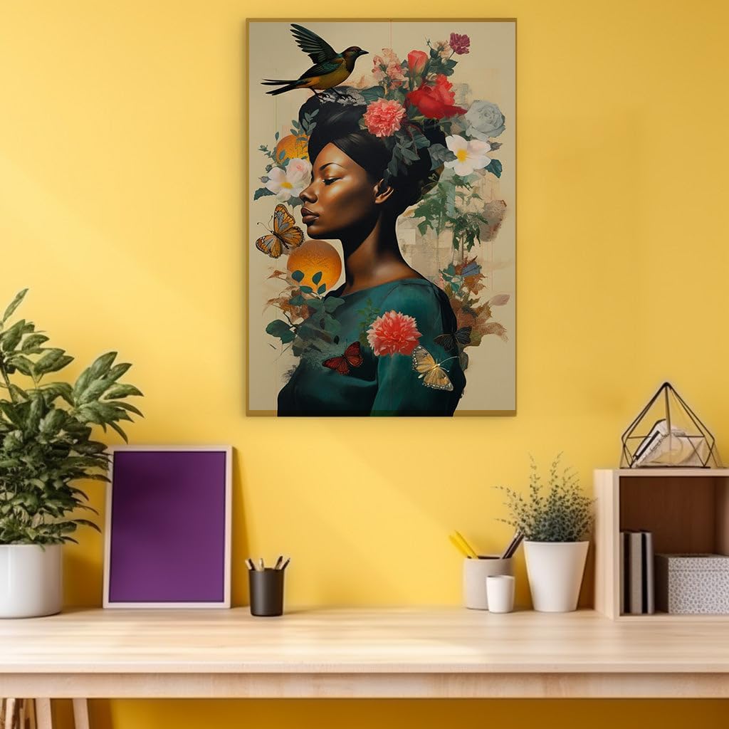 Canvas for Living room. Whispers of Serenity in a Digital Eden: The Tranquility of Nature's Embrace, 27 x 18 inch Canvas Wall Art - Ready to Hang - 69x46 cm (27x18 inch)