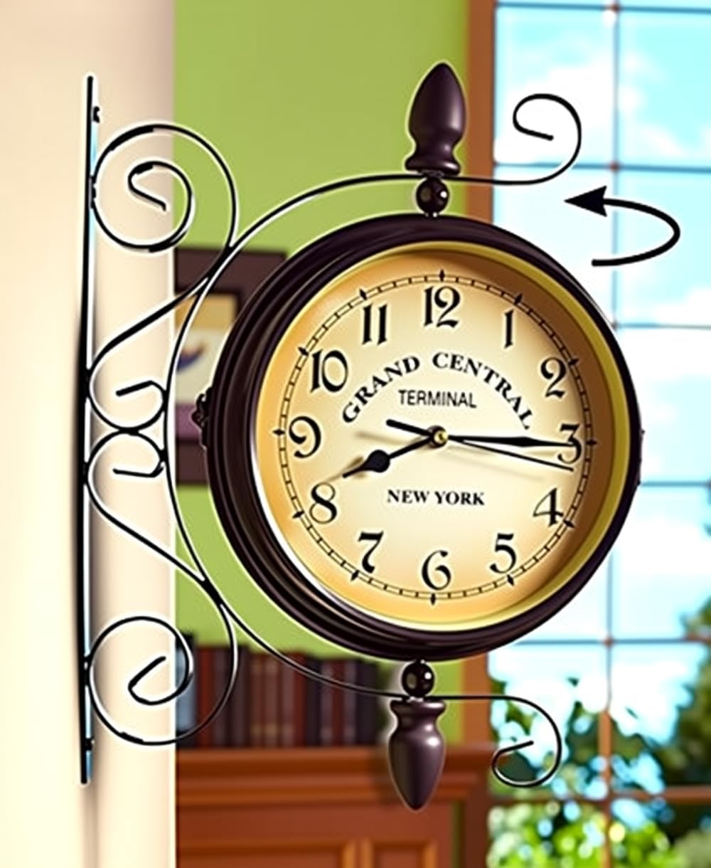 Amazon.com: WOOCH Wrought Iron Antique-Look Brown Round Wall