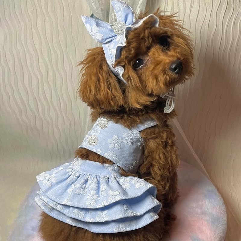 Vestido princesa para perro color rosa talla Large miniatura 4