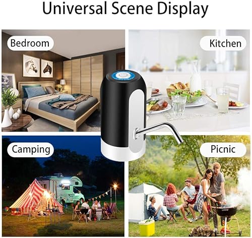 Miniatura 7 de SWANTIS Bomba de botella de agua portátil eléctrica,Interruptor automático de carga USB Dispensador de agua potable