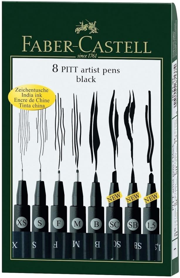 Faber-Castell Wallet Pitt Pen Nibs Art Set, Assorted