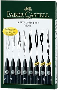 Faber Castell FC167137 Wallet Pitt Pen Nibs Art Set, Assorted
