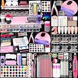 Acrylic Nail Kit With Drill And U V Light Full Nail Kit Set Professional Nail Starter Kit For Beginners Acrylic With Everything