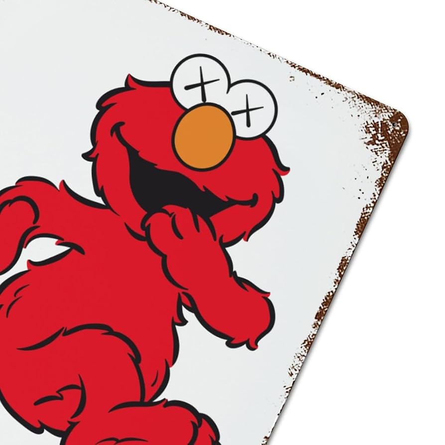 Amazon.co.jp: セサミストリート エルモ ブリキ看板 レトロ風