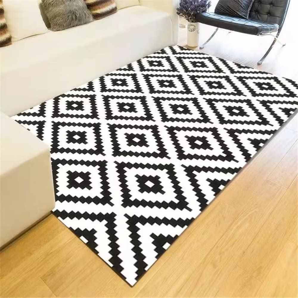 Tapis de salon géométrique gris grand format 200x250 pour chambre