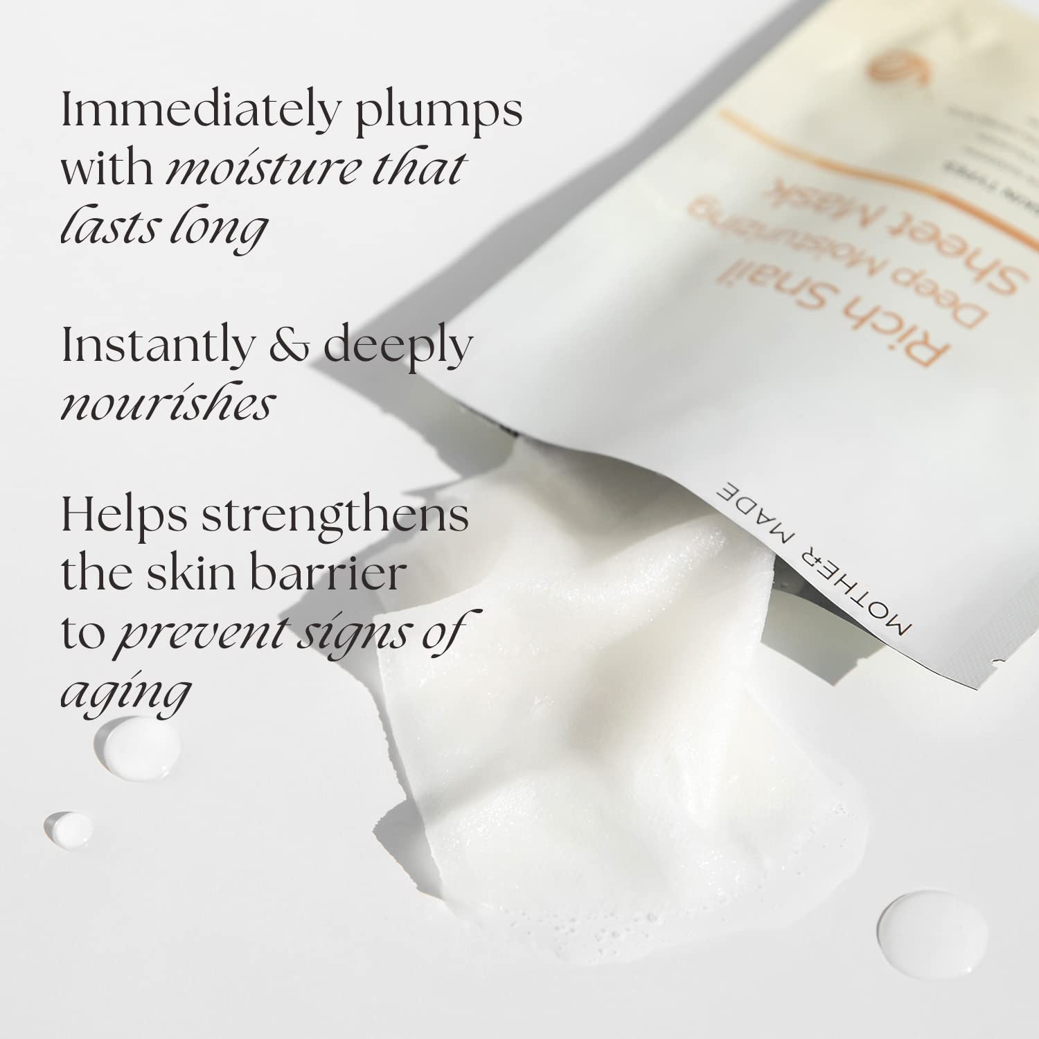 MOTHER MADE Korean Face Mask 10 Sheets with Snail Collagen Vitamin C & D | Hydrating Sheet Masks | Anti-aging Anti-Wrinkle Korean Skincare Facial Treatment | Snail Secretion Filtrate 10,000ppm : Beauty & Personal Care