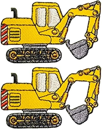 Ranger Return Juego de 2 piezas de minicargadora de camiones pesados, retroexcavadora, excavadora, disfraz de dibujos animados, insignia de letrero