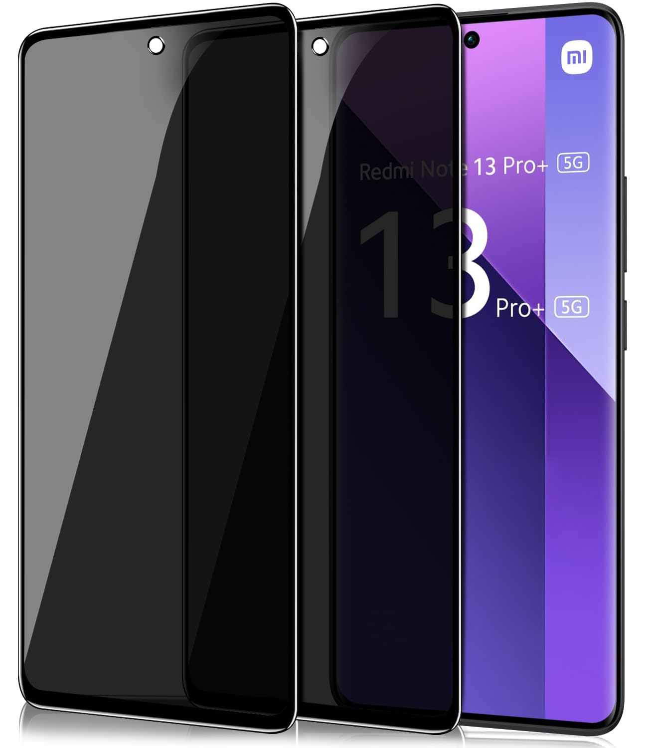 Vauki 2 Pezzi Privacy Vetro Temperato per Xiaomi Redmi Note 13 Pro 5G/Poco X6 5G,Pellicola Protettiva Anti-Spy,Durezza 9H,Anti-Graffio,Senza Bolle,Schermo Protezione Anti-Spia Pellicola