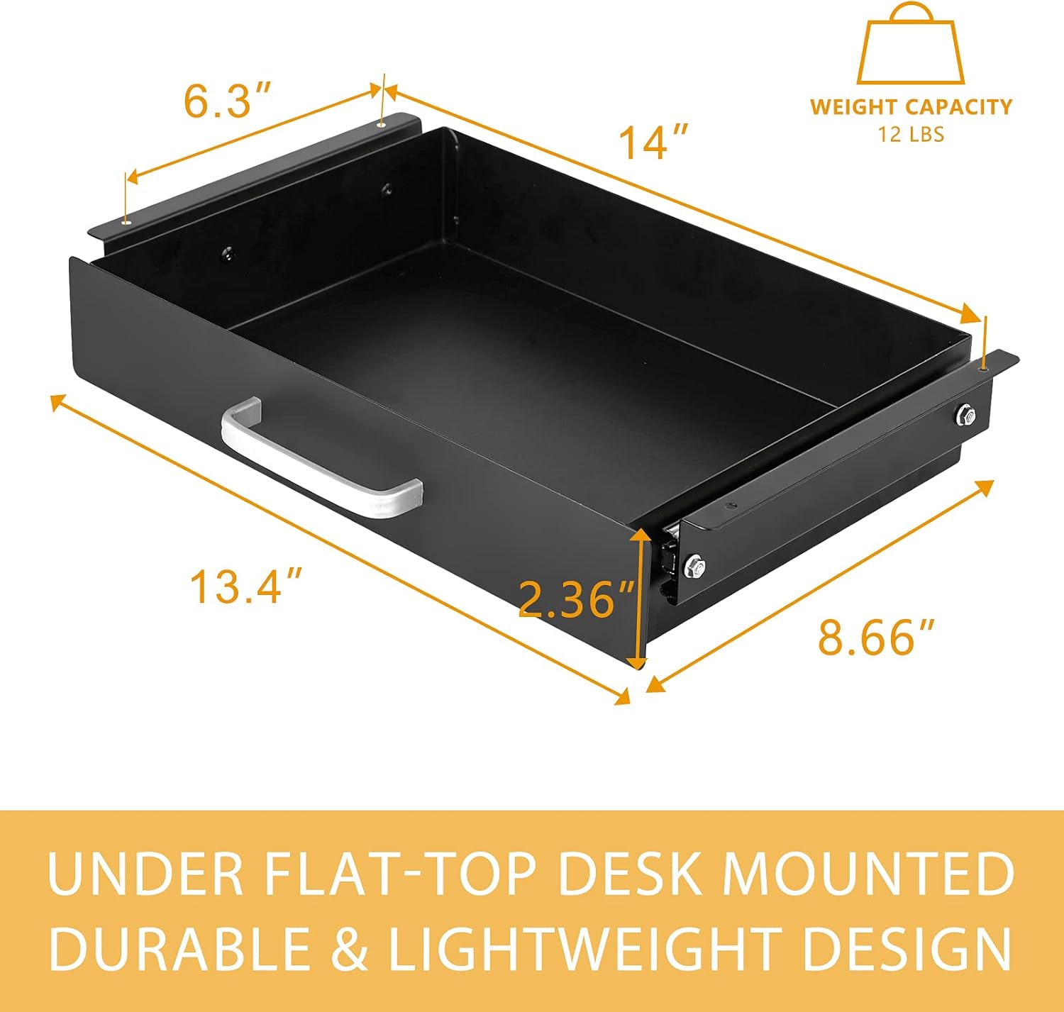 Buy Gome Under Desk PullOut Drawer Storage Organizer Office Mounted