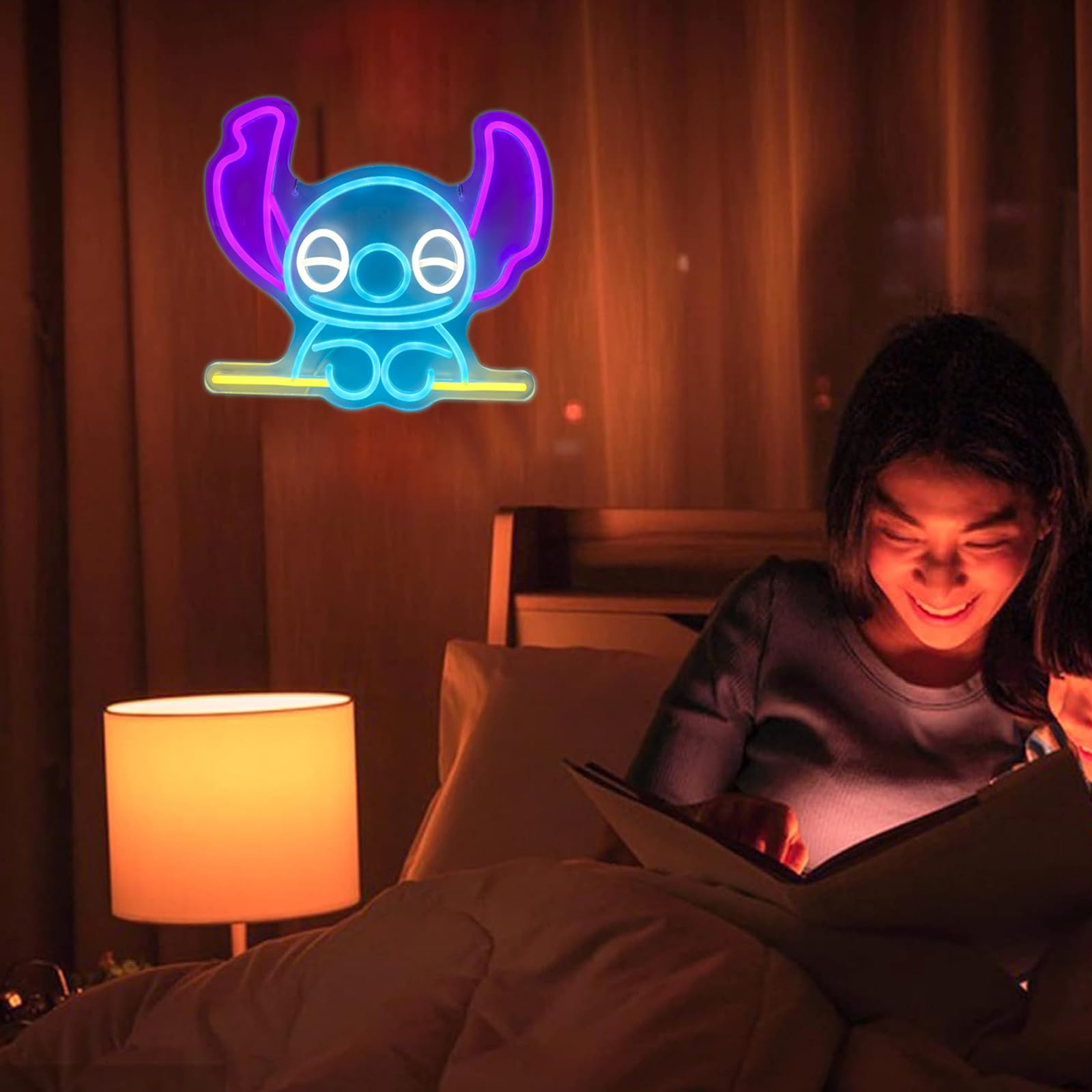 ネオンサイン　スティッチ　LED ライト　ディズニー　かわいい　おしゃれ ネオンサイン スティッチ LED ライト ディズニー かわいい