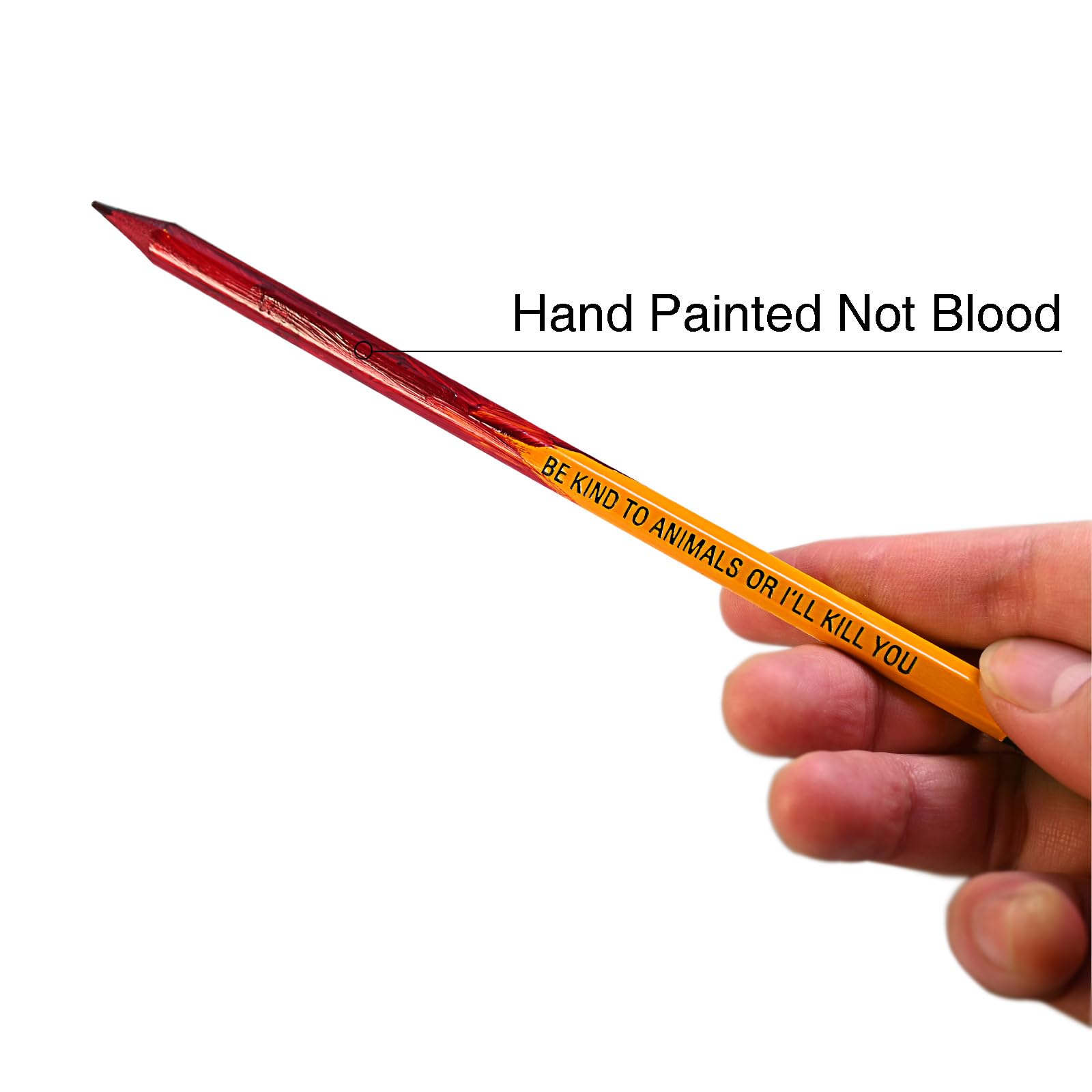 Blood Pencil John Movie Props Cosplay for Fans Hand Painted Pencil Be Kind To Animals Or Ill Kill You product thumbnail 4