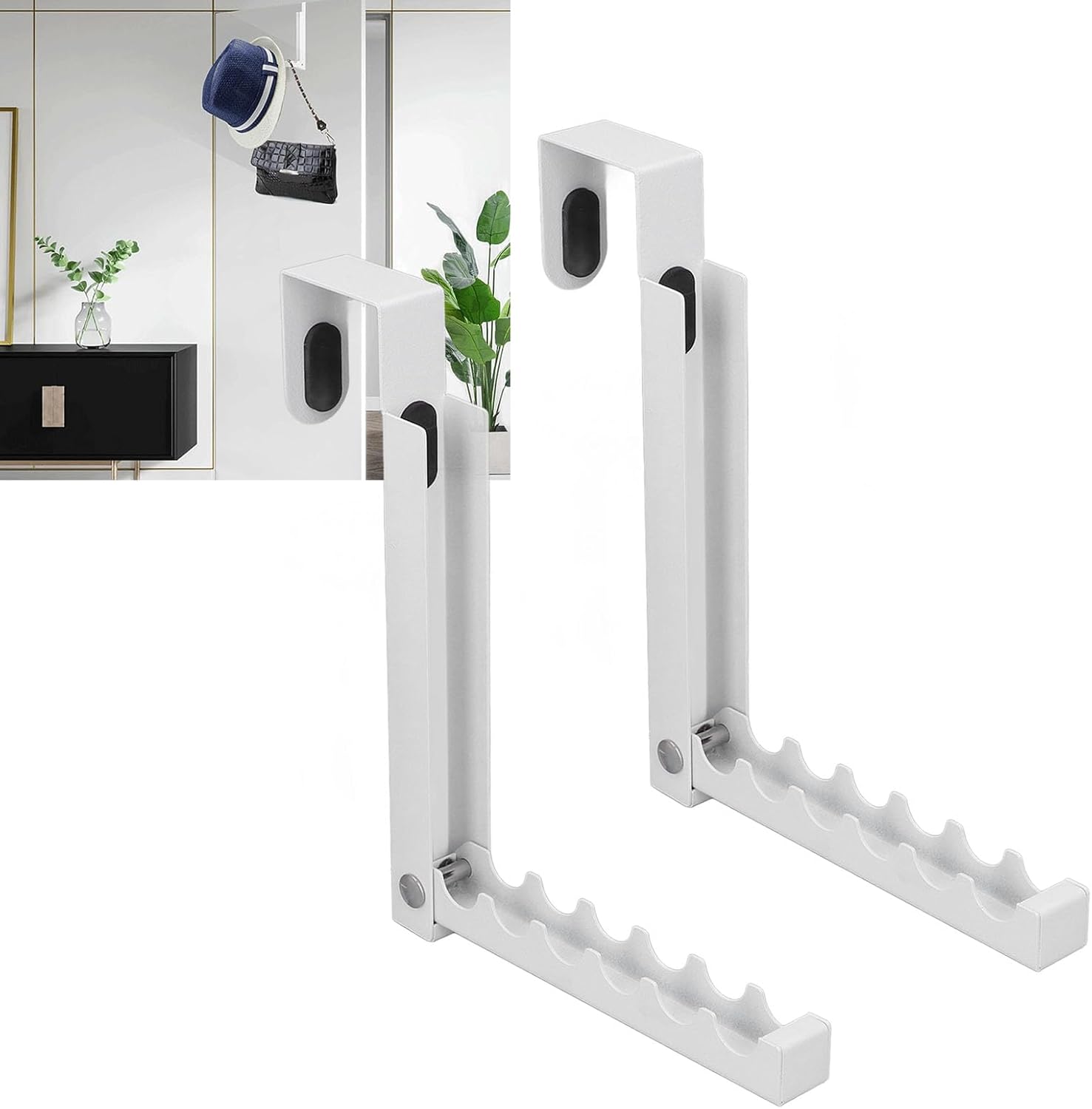 Clothes Drying Rack Wall Mounted,Folding Hanging Coat Rack,Drying Rack Clothing,Heavy Duty Carbon Steel Door Hanger Folding Clothes Drying Rack