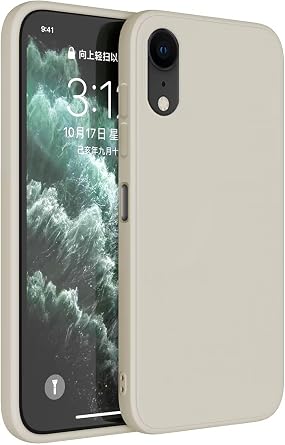 TPU Silicone Case Compatible with iPhone XR 6.1", Cover Holster Sleeve - Antique White