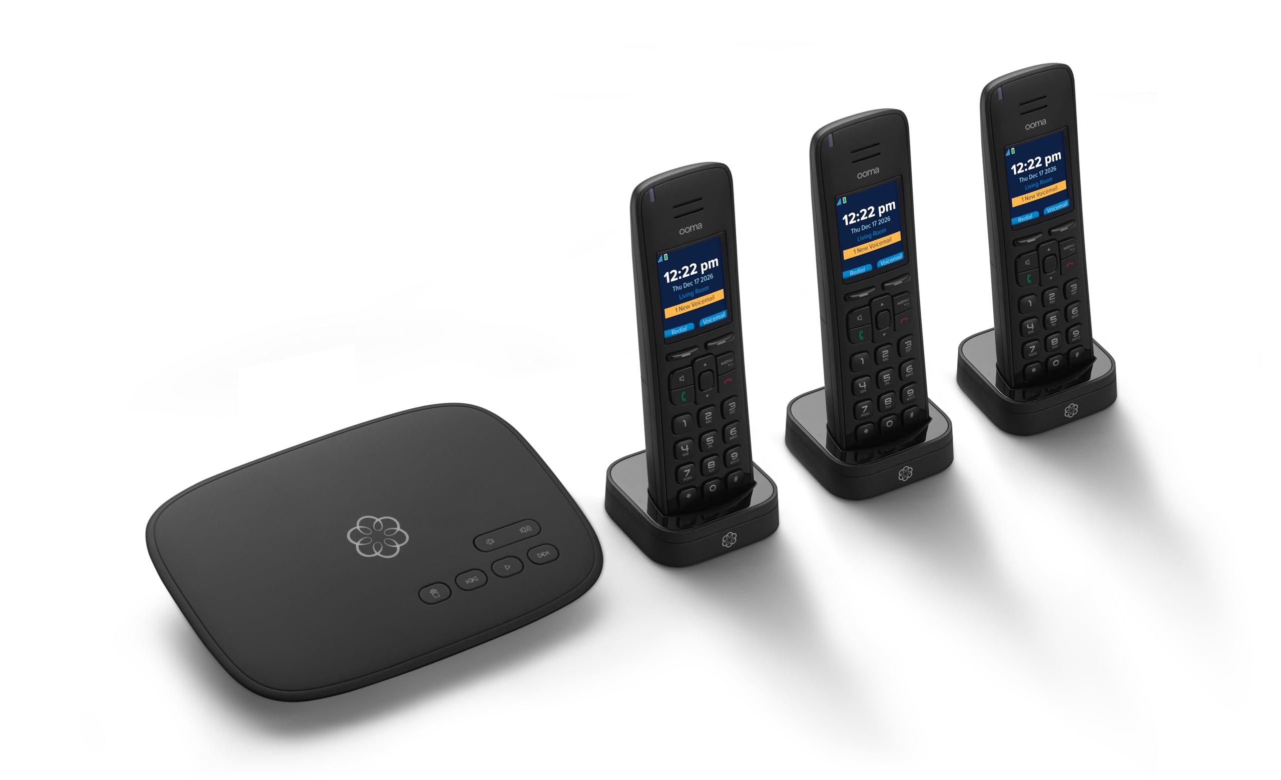 Ooma Telo with 3 Cordless Handsets
