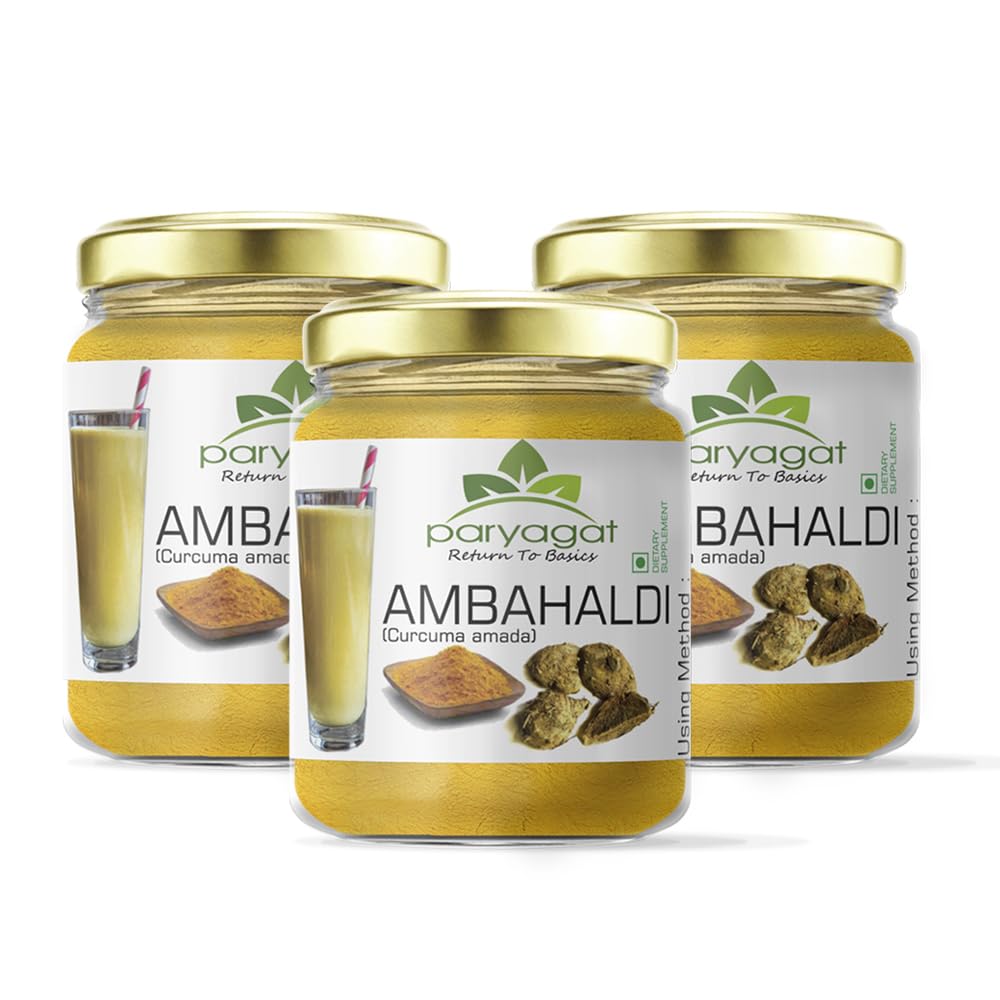 Paryagat 100% Pure Lab Tested Organic Amba Haldi Powder Immunity Booster, Anti-Oxidant, Anti-Inflammatory Turmeric (100 Gram, Pack of 3) (B096N2DQD6) Amazon Price History, Amazon Price Tracker