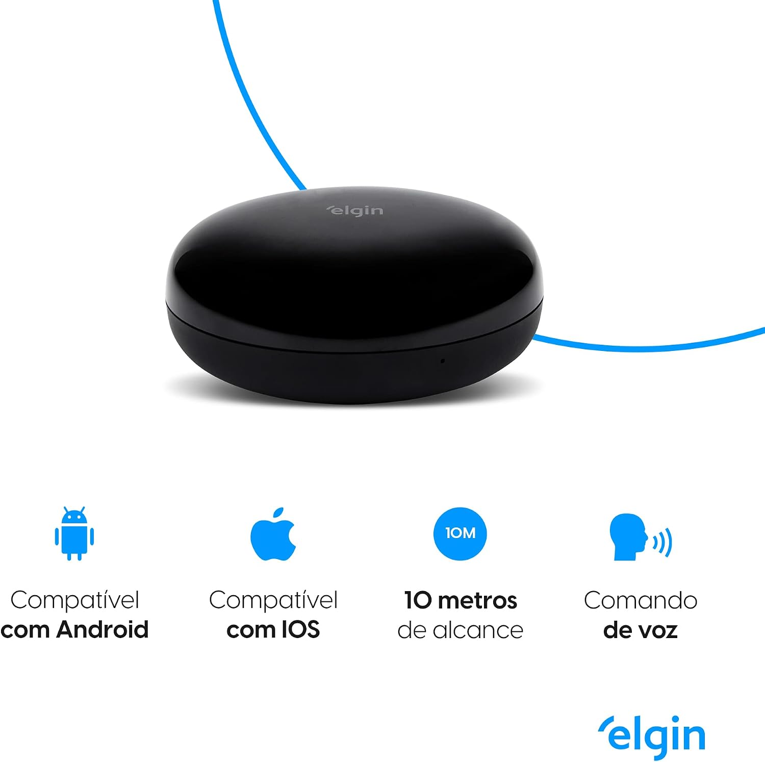 Controle Remoto Universal Wifi Smart Home Elgin Compatível com os Sistemas Amazon Alexa e Google Home Vermelho
