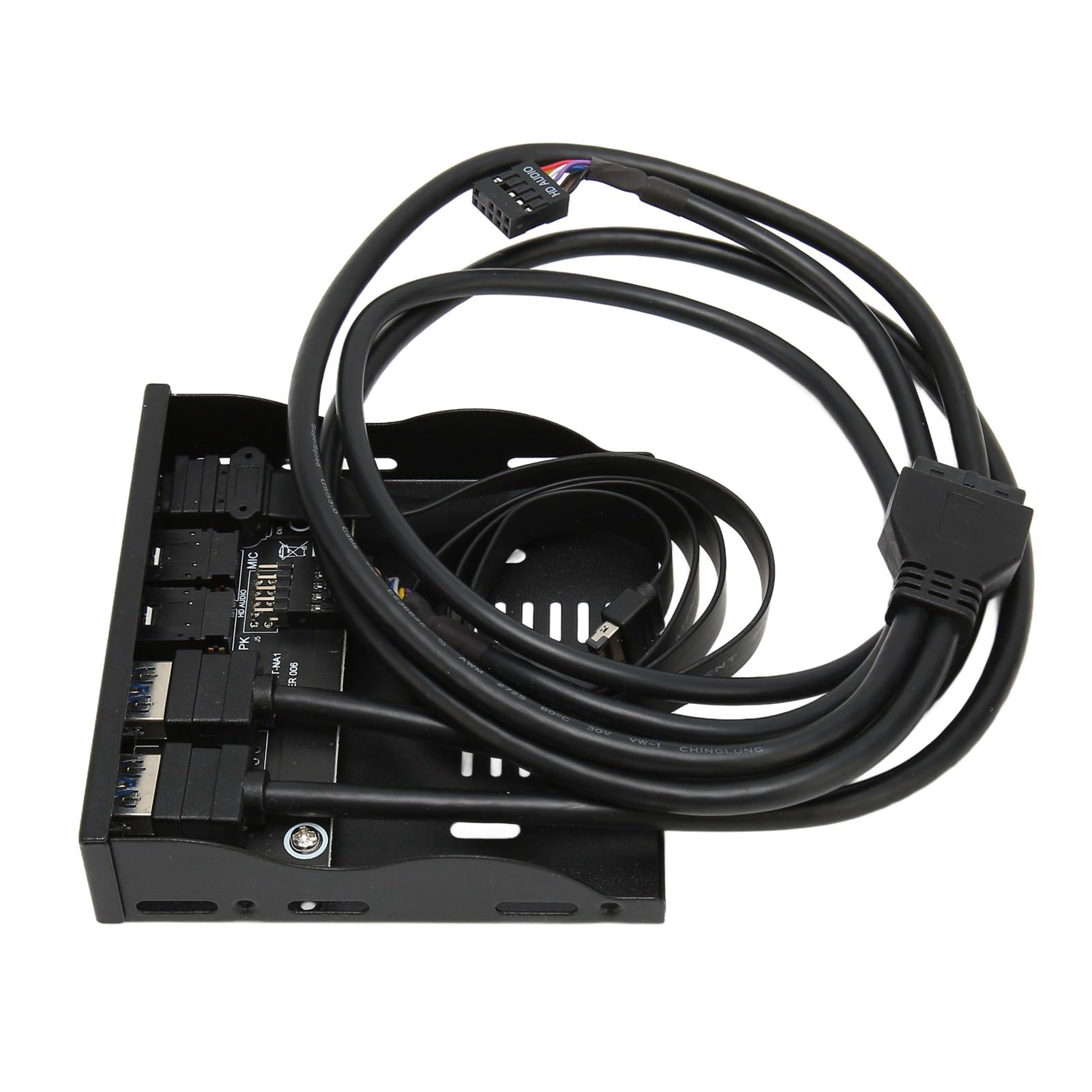 Panel Frontal USB Hub, Bahía 3.5in Tipo C 2 USB 3.0 Audio para PC