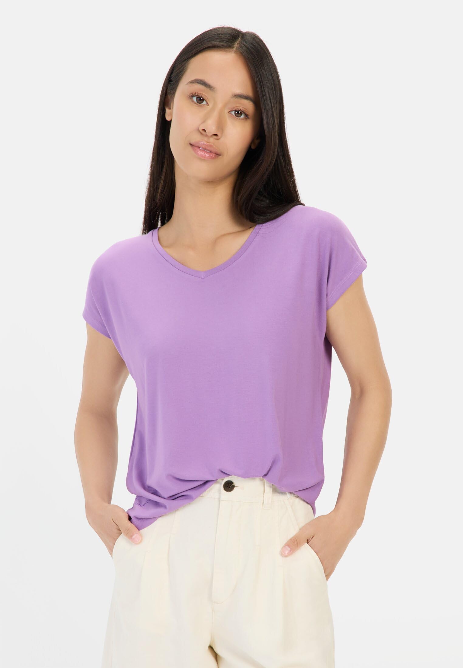 camel active Damen T-Shirt aus elastischer Viskose