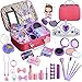 Clickwoo Maquillage Enfant Fille, Lavable Malette Maquillage Enfant Jouet, Coffret Maquillage Enfant avec Couronne, 27PCS Non Toxique Valise Maquillage Enfant Cadeau pour Filles 3 6 8 Ans