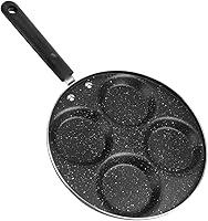 Vista 1 de Joyzan Sartén de huevo de 4 tazas, sartén antiadherente de aluminio, sartén para panqueques, tortilla, círculo antiadherente, desayuno, hamburguesas