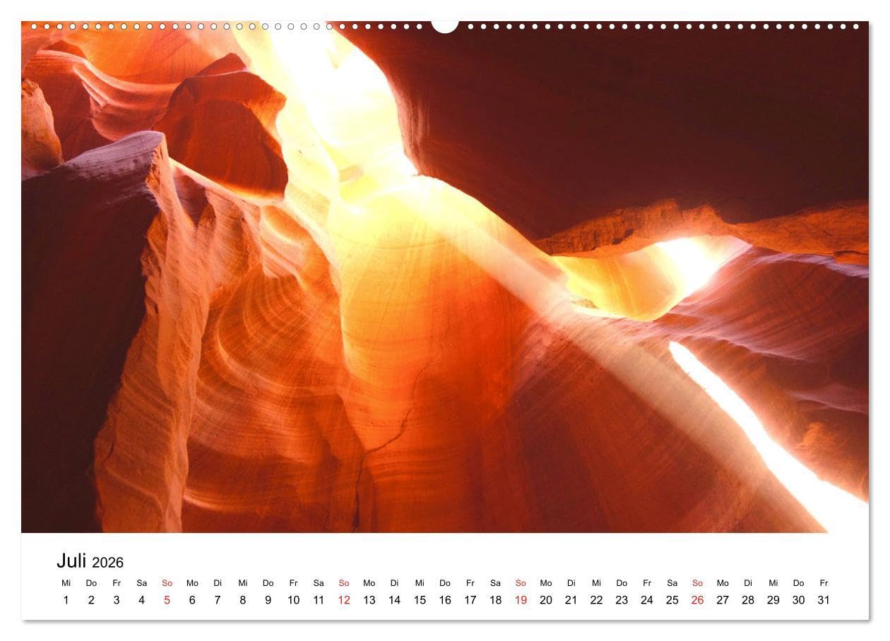 USA Nationalparks - Eine Reise durch die Vielfalt und Schönheit der Naturparks Nordamerikas (Wandkalender 2026 DIN A2 quer), CALVENDO Monatskalender: Atemberaubende Landschaften (CALVENDO Natur)