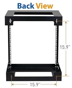 WALL RACK｜DUENDE RackSolutions 12U TechEdge Wall Mount Rack | 2-Post Open