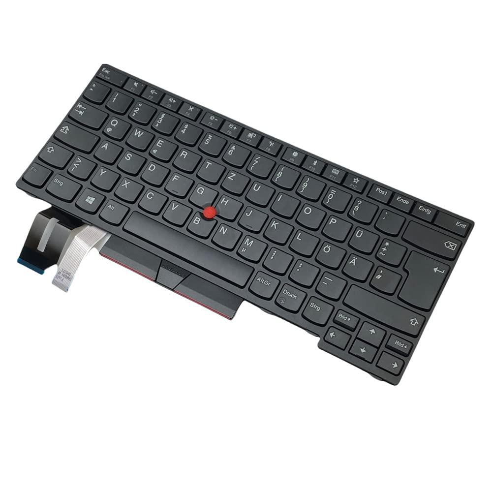 Trade-Shop Laptop Notebook Tastatur Deutsch QWERTZ kompatibel mit Lenovo ThinkPad Edge E490 E485 E495 T480S T490 T495 P43s
