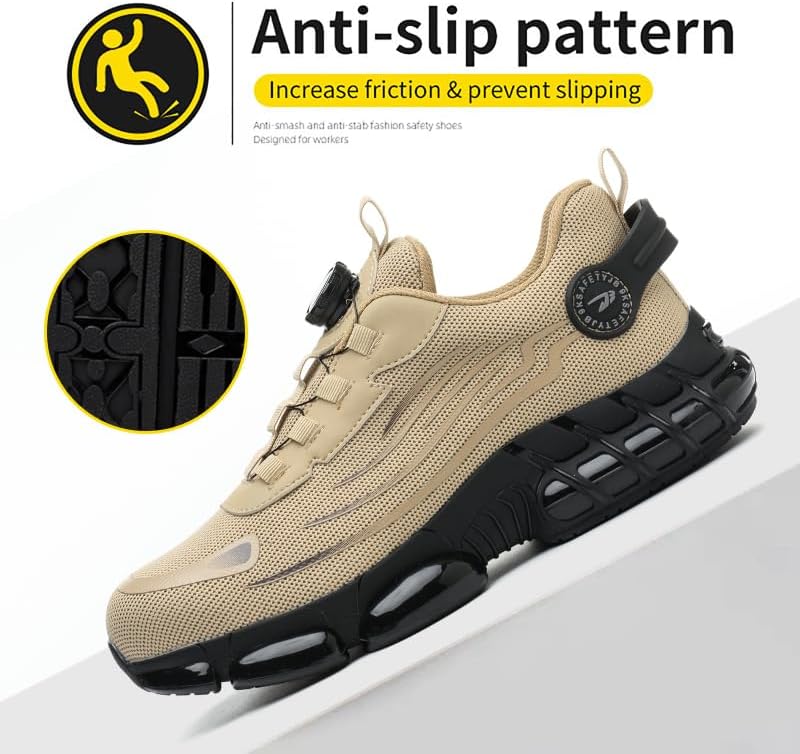 Steeel Toe Work Shoes for Men and Women Lightweight Sneakers Comfortable Industrial & Construction Safety Boots - Image 5