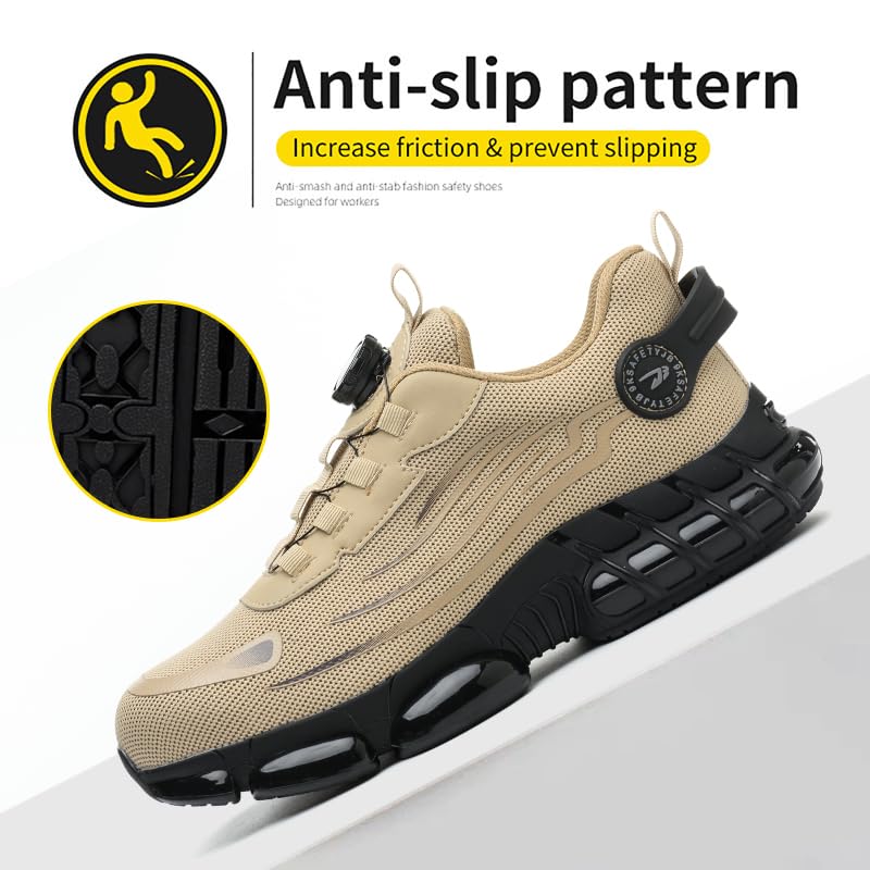 Image of Steel Toe Work Sneakers for Men Women Lightweight Comfortable Industrial & Construction Work Safety Shoes