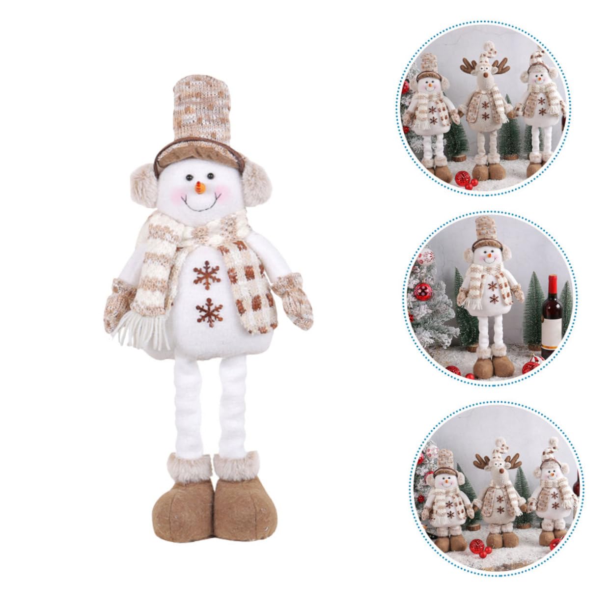 STOBAZA Adorabile Pupazzo Natalizio Con Cappello Orsetto Di Peluche Estensibile Per Decorazioni Da Tavolo Ornamento Natalizio Per Feste Casa e Vetrine