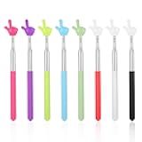 8 Pieces Telescopic Pointer Finger Pointer Stick for Coach Presenter, Extends to 21.7 Inches (8 Colors)
