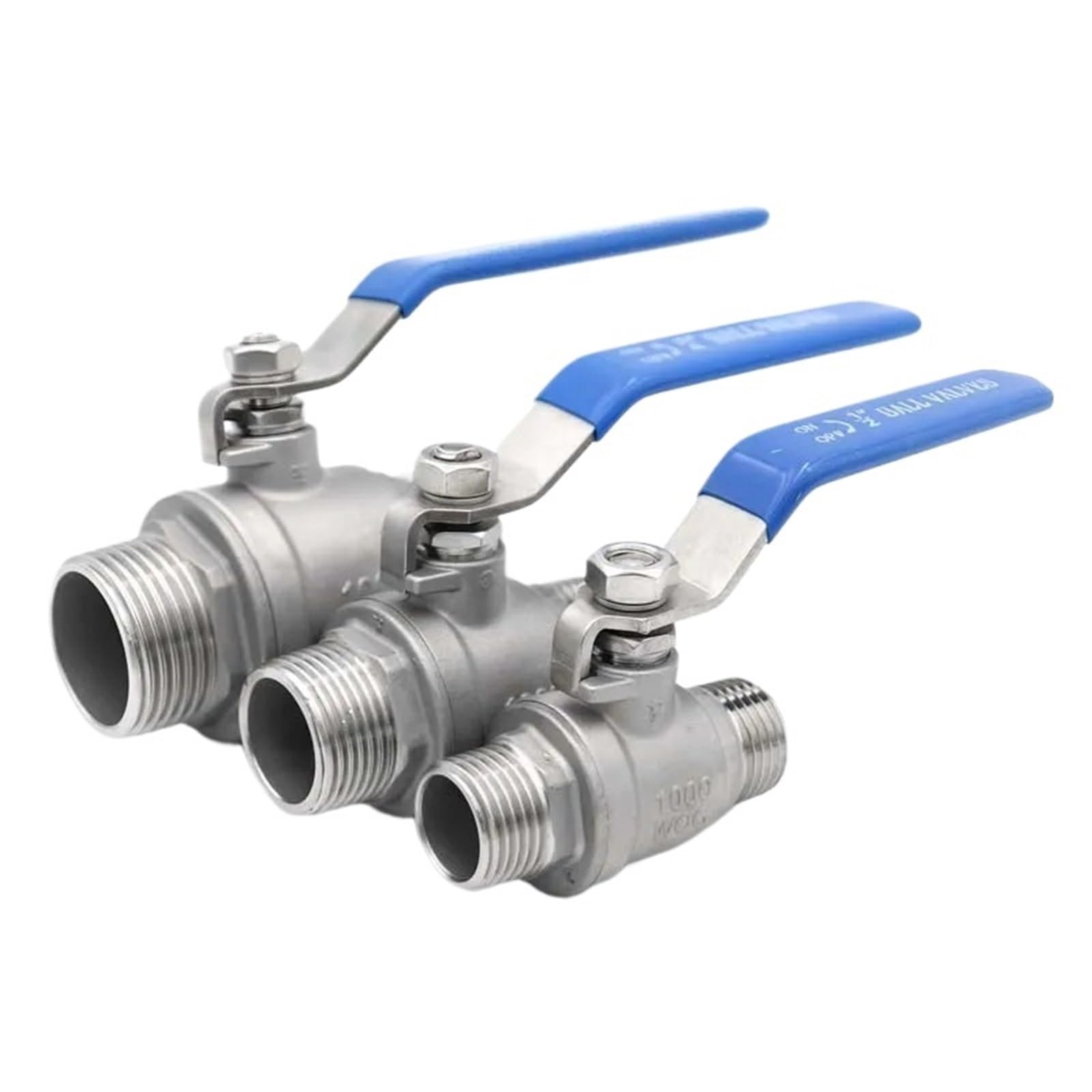 Robinet à boisseau sphérique filetage mâle BSPT 1 pouce orifice complet inox 304