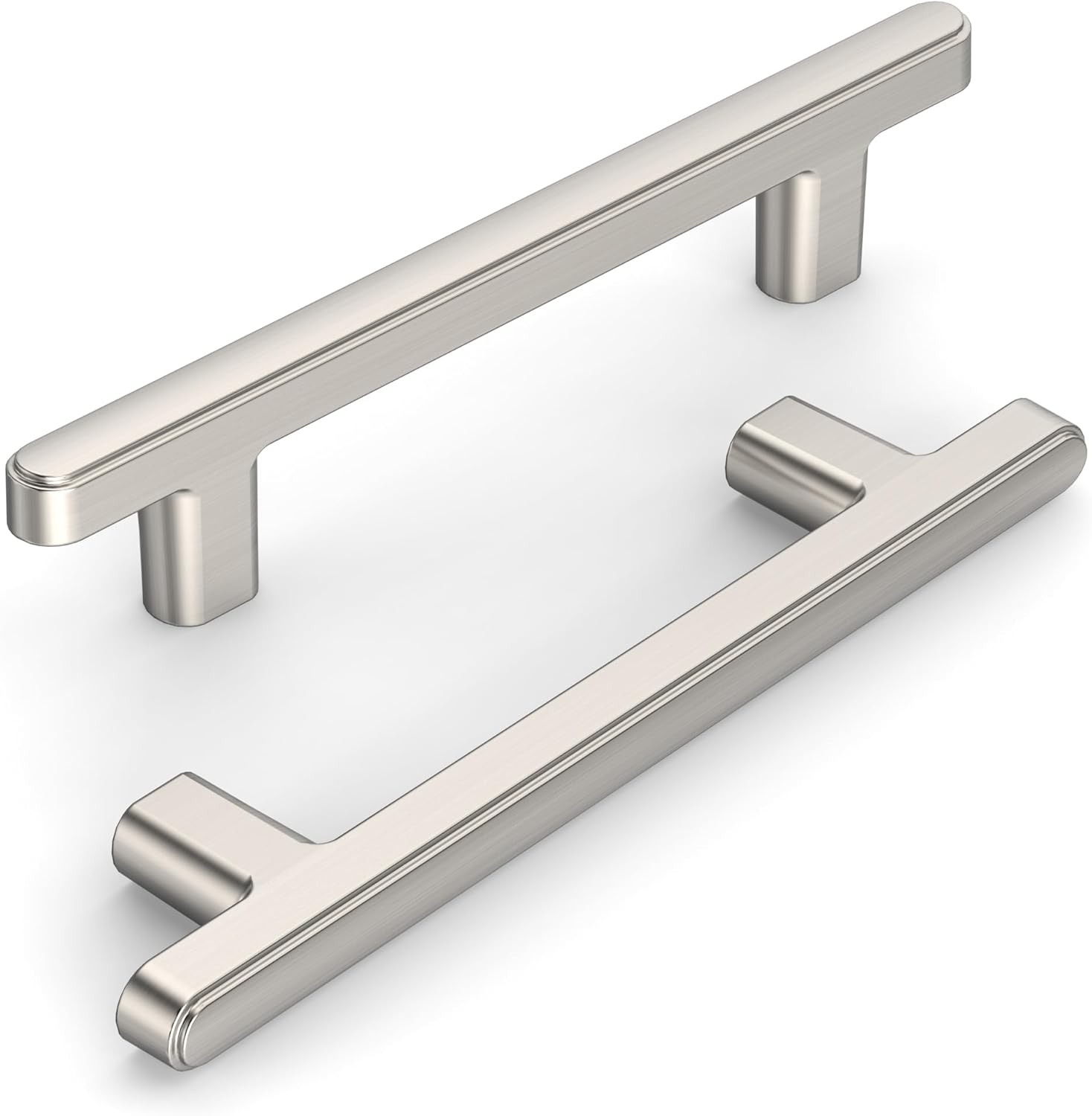 10 Pack 3.75 Inch(96mm) Kitchen Cabinet Handles Brushed Satin Nickel Cabinet Pulls Kitchen Cabinet Hardware Drawer Pulls for Cupboard Wardrobe