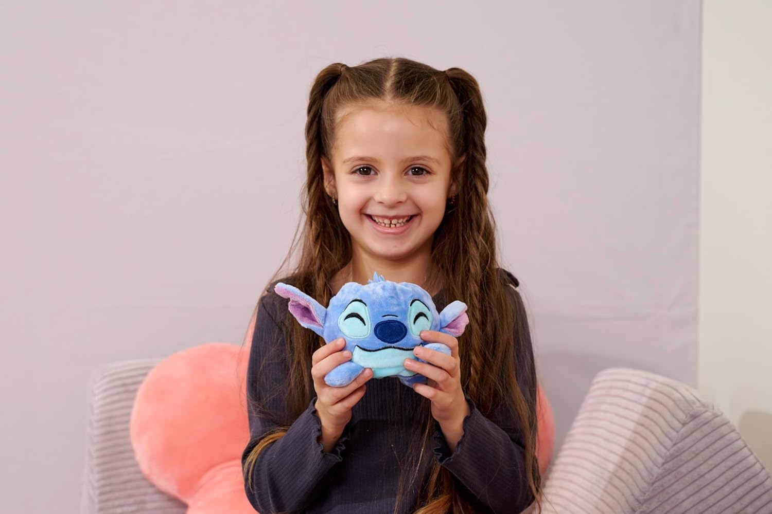 Simba 6315870316 Disney Lilo and Stitch Reversible Plush Toy, 8 cm, 2 Faces, Suitable for Children from The First Months of Life