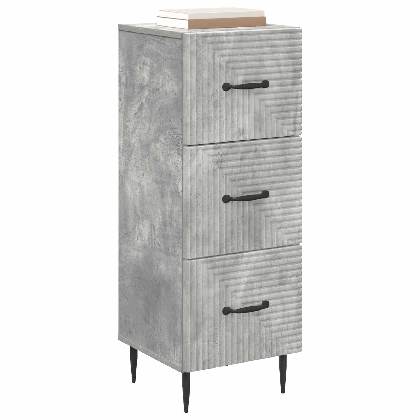 Armadio con cassetti grigio cemento 33 x 34,5 x 89,5 cm
