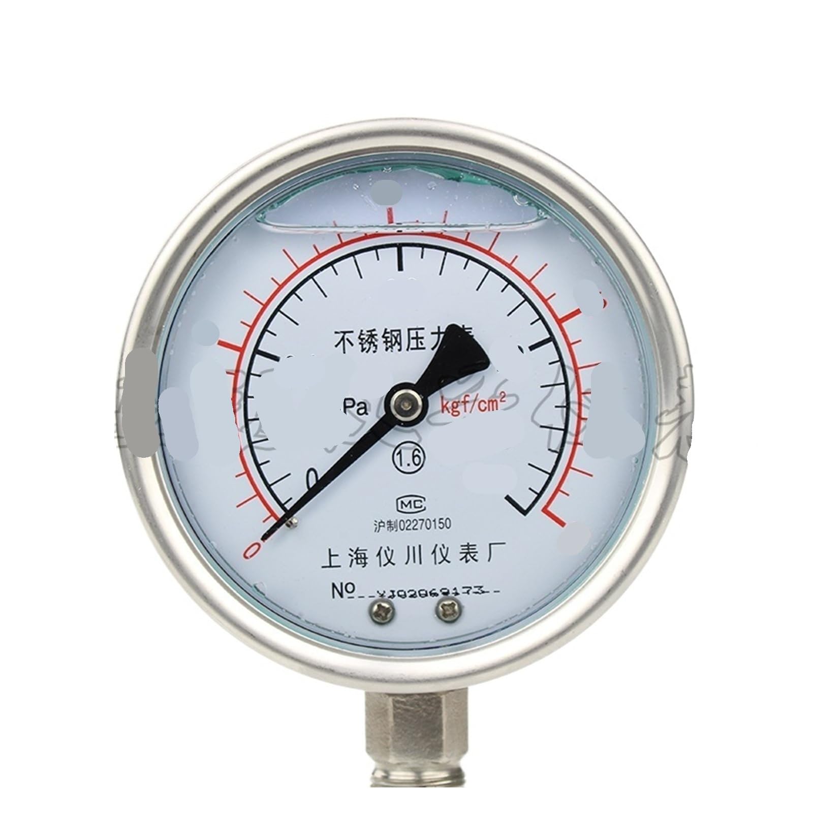 Manomètre acier inoxydable YN100BF 0-2.5Mpa résistant aux chocs - 2