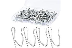 Sopito Curtain Hooks: 58pcs Metal Drapery Pins for Pleated Curtains, Stainless Steel...